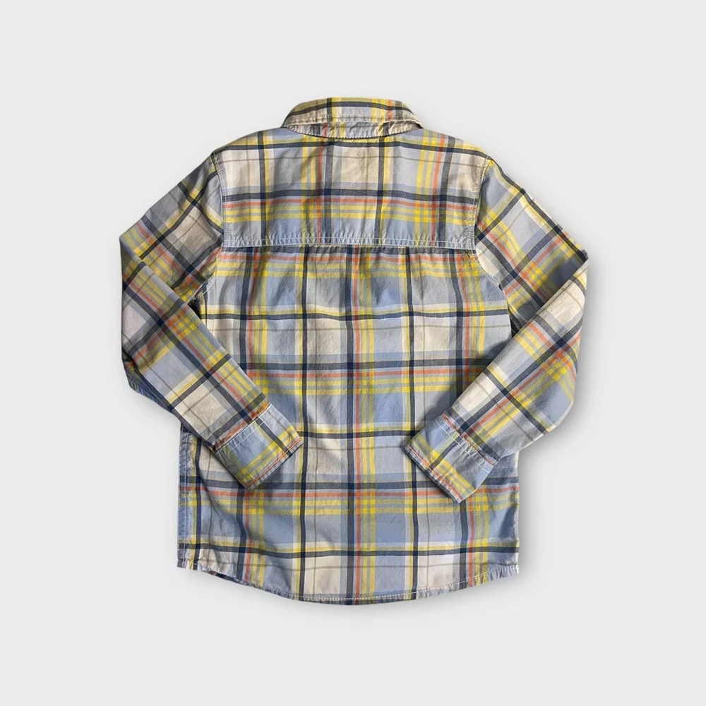 OshKosh B’gosh Yellow & Blue Plaid Button Up Shirt